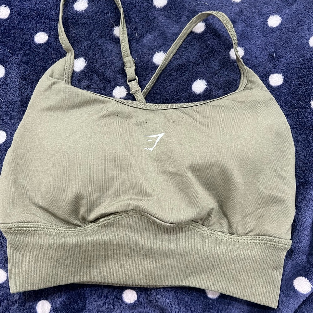 Olive Green Sports Bra